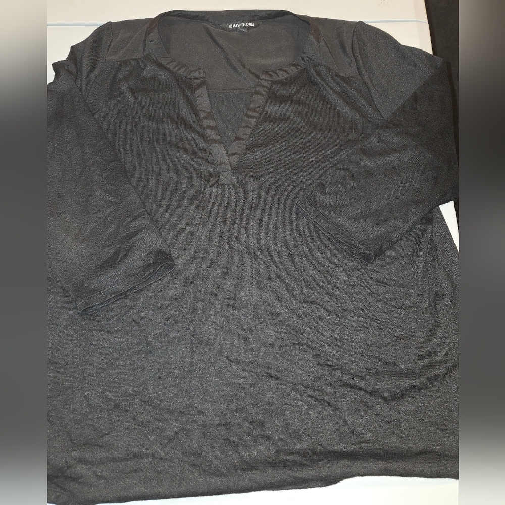 41 Hawthorn Womens Charcoal Long Sleeve Tee (4c25)